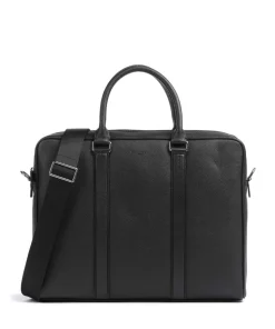 Charles Aktentasche genarbtes Rindsleder schwarz