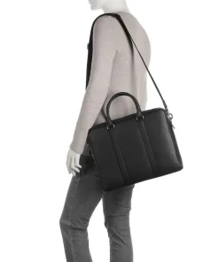 Charles Aktentasche genarbtes Rindsleder schwarz