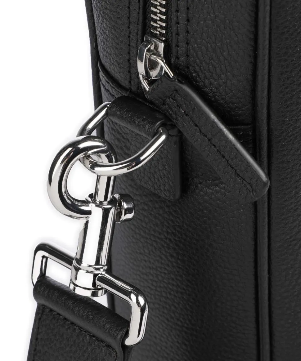 Charles Aktentasche genarbtes Rindsleder schwarz