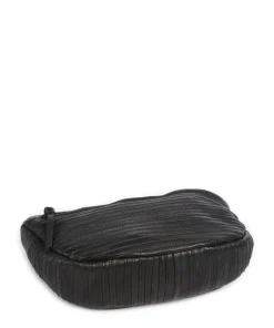 Check My Bag mini Umhängetasche genarbtes Leder schwarz