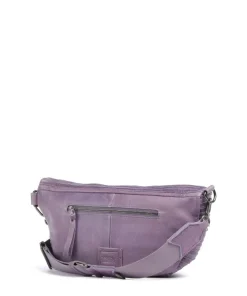 Check My Bag mini Umhängetasche genarbtes Leder lavendel