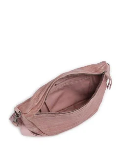 Check My Bag mini Umhängetasche genarbtes Leder rosa