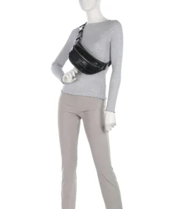 Chudy Croco S Gürteltasche geprägtes Leder schwarz