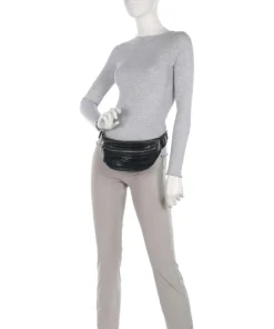 Chudy Croco S Gürteltasche geprägtes Leder schwarz