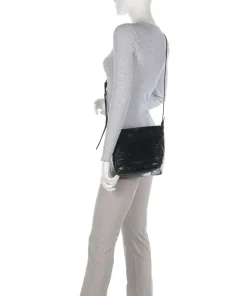 Chudy Paper Touch Crinkle S Umhängetasche Nappa Kalbsleder schwarz