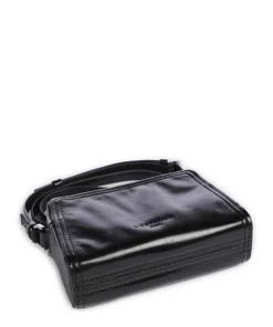 Chudy Paper Touch Crinkle S Umhängetasche Nappa Kalbsleder schwarz