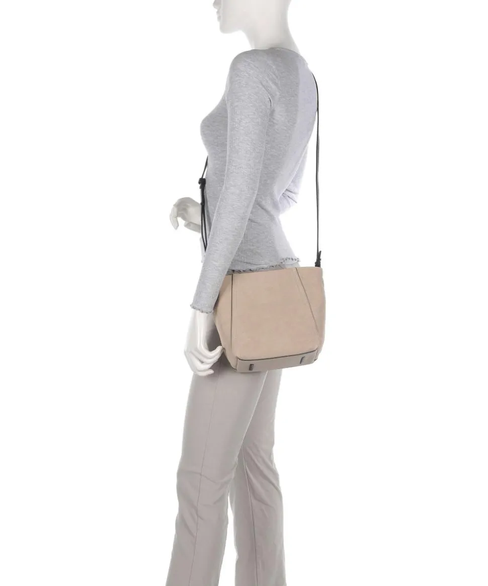 Chudy Suede S Umhängetasche aufgerautes Rindsleder beige