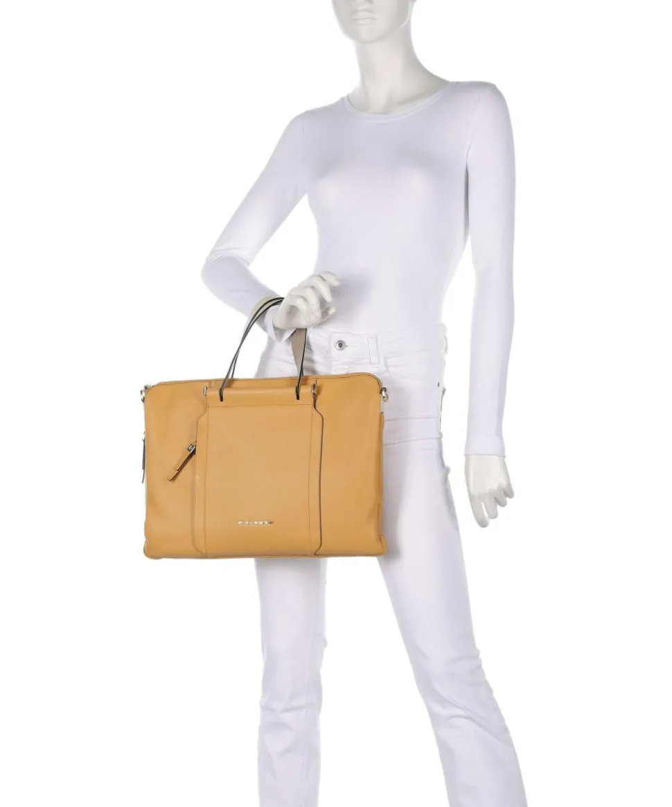 Circle Aktentasche 14″ fein genarbtes Rindsleder ocker