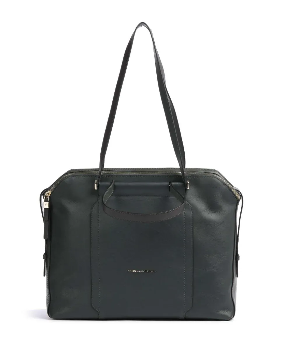 Circle Aktentasche 14″ fein genarbtes Rindsleder dunkelgrün