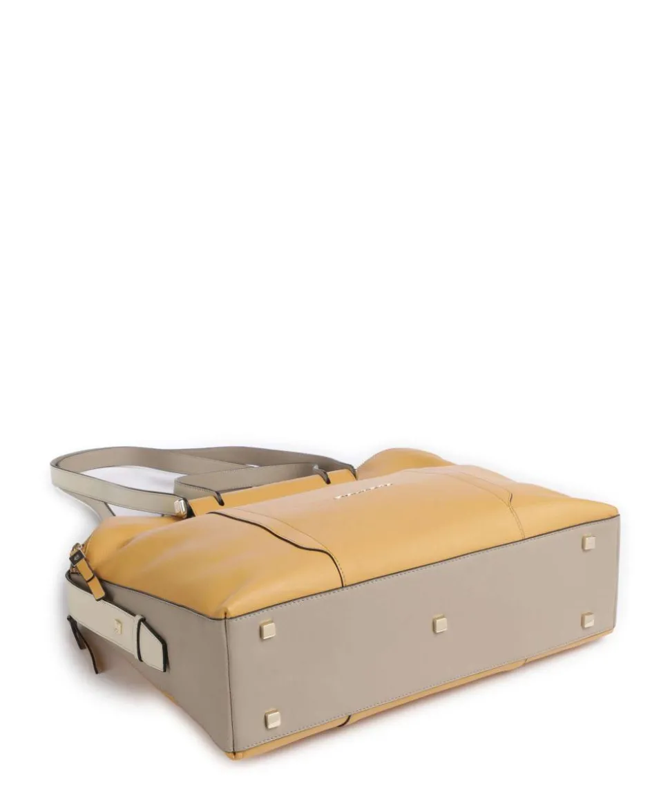 Circle Aktentasche 14″ fein genarbtes Rindsleder ocker