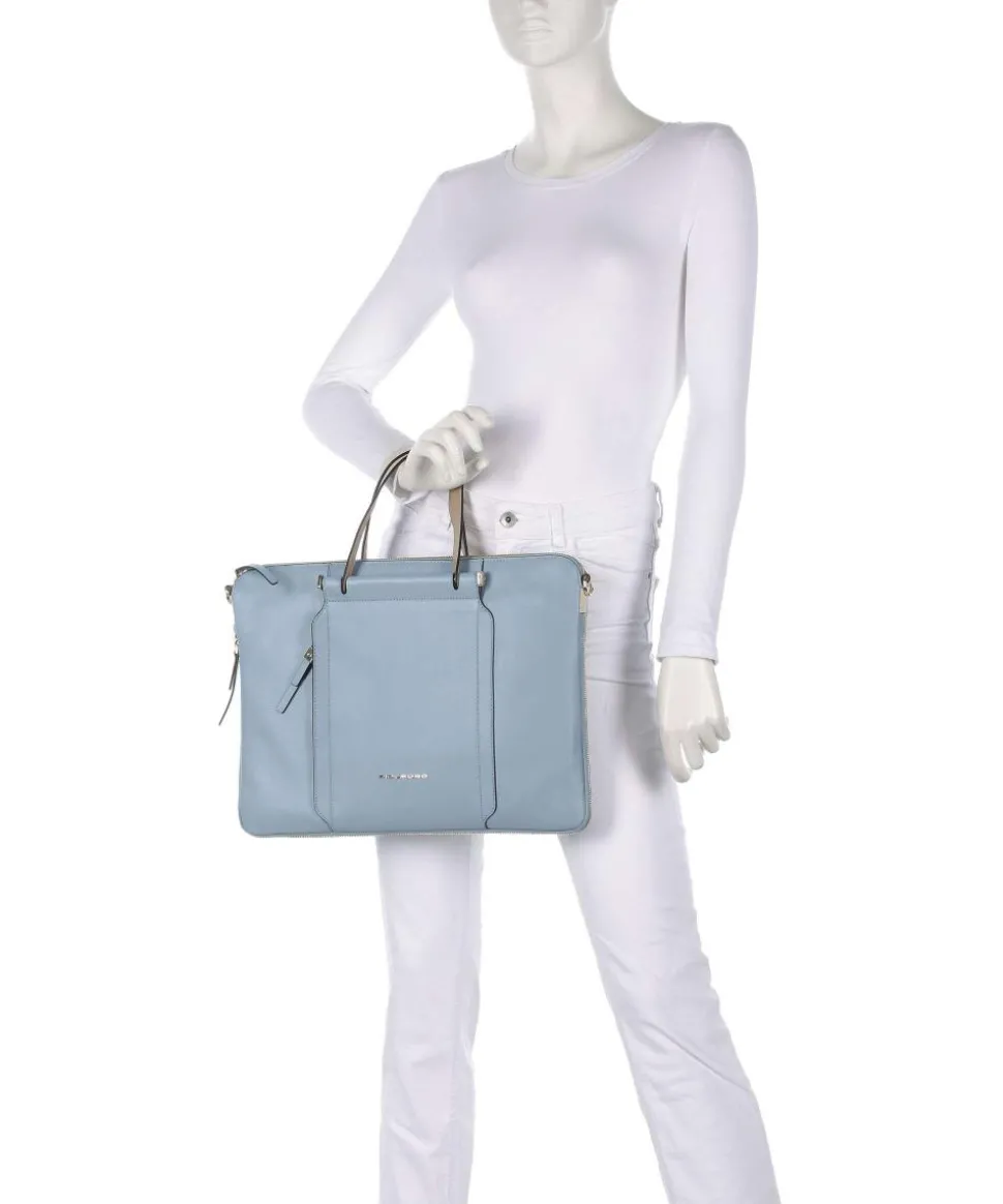 Circle Aktentasche 14″ fein genarbtes Rindsleder hellblau