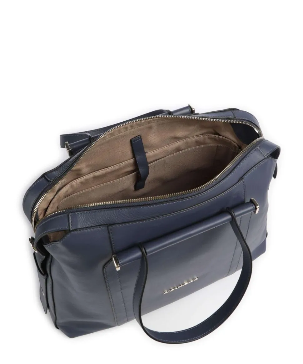 Circle Aktentasche 14″ genarbtes Leder dunkelblau