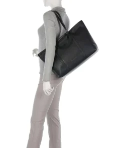 Circle Shopper 15″ fein genarbtes Rindsleder schwarz