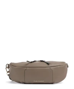 Circle Umhängetasche fein genarbtes Rindsleder taupe