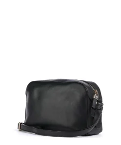 Circle Umhängetasche fein genarbtes Rindsleder schwarz