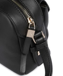 Circle Umhängetasche fein genarbtes Rindsleder schwarz