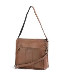 City Cowboy Ulani Schultertasche fein genarbtes Leder cognac