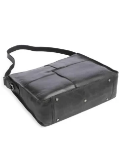 City Cowboy Ulani Schultertasche fein genarbtes Leder schwarz