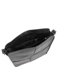 City Cowboy Ulani Schultertasche fein genarbtes Leder schwarz