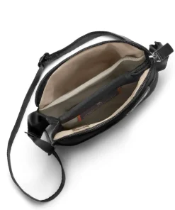 City Umhängetasche recyceltes Nylon schwarz