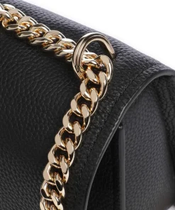 Claire Large Schultertasche genarbtes Rindsleder schwarz