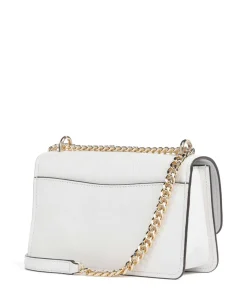 Claire Large Schultertasche genarbtes Rindsleder weiß