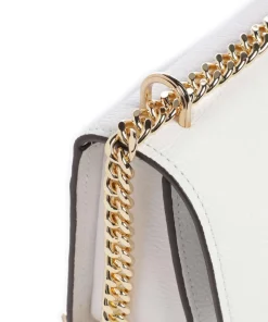 Claire Large Schultertasche genarbtes Rindsleder weiß