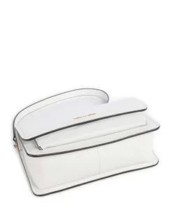 Claire Large Schultertasche genarbtes Rindsleder weiß