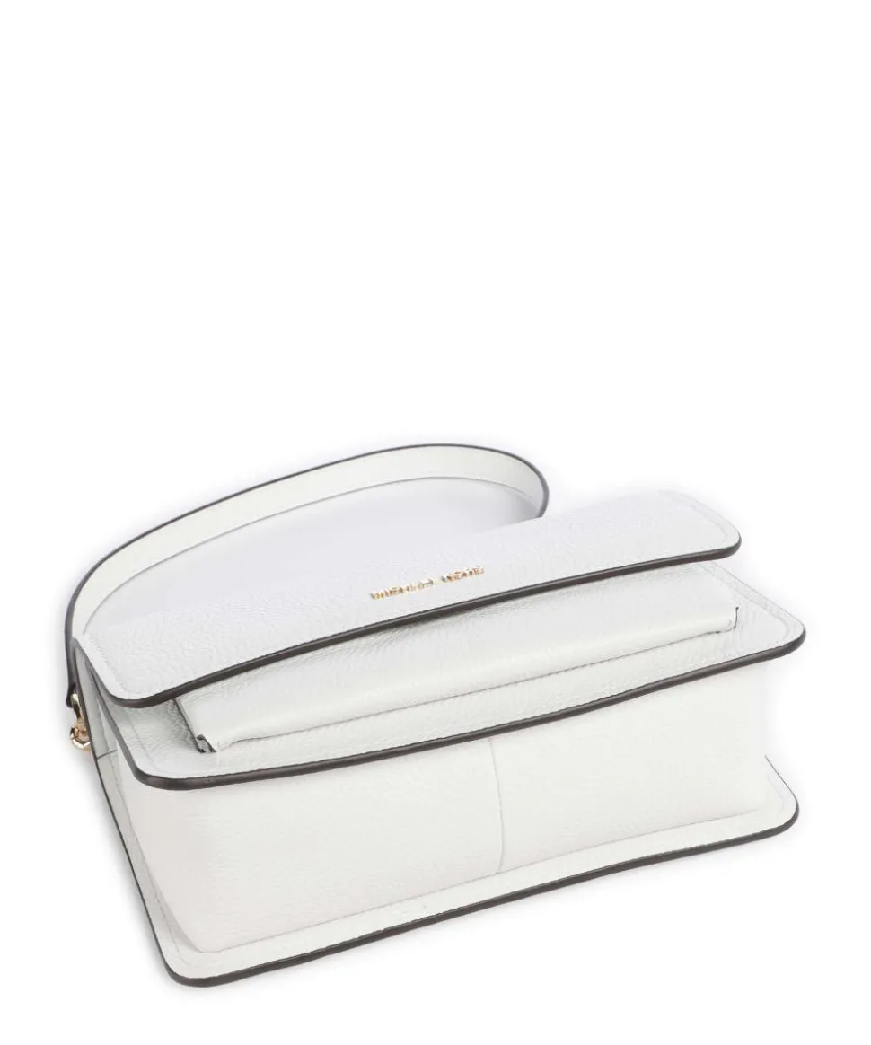 Claire Large Schultertasche genarbtes Rindsleder weiß