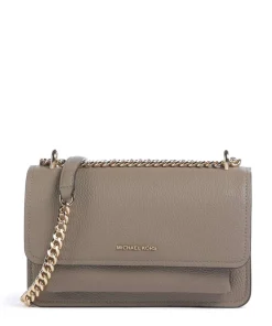 Claire Large Schultertasche genarbtes Rindsleder taupe
