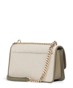 Claire Schultertasche Canvas beige/grün