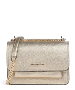 Claire Schultertasche genarbtes Leder gold
