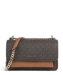 Claire Schultertasche Lederimitat braun