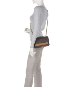 Claire Schultertasche Lederimitat braun