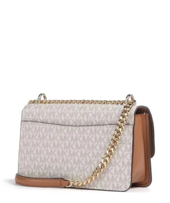 Claire Schultertasche Lederimitat elfenbein