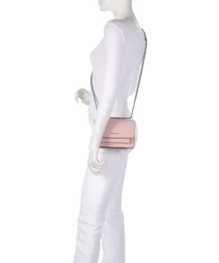 Claire Small Schultertasche genarbtes Rindsleder rosa