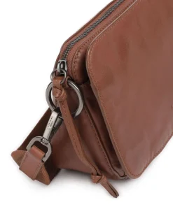 Clarice Sheep Natural M Umhängetasche Schafsleder dunkelbraun