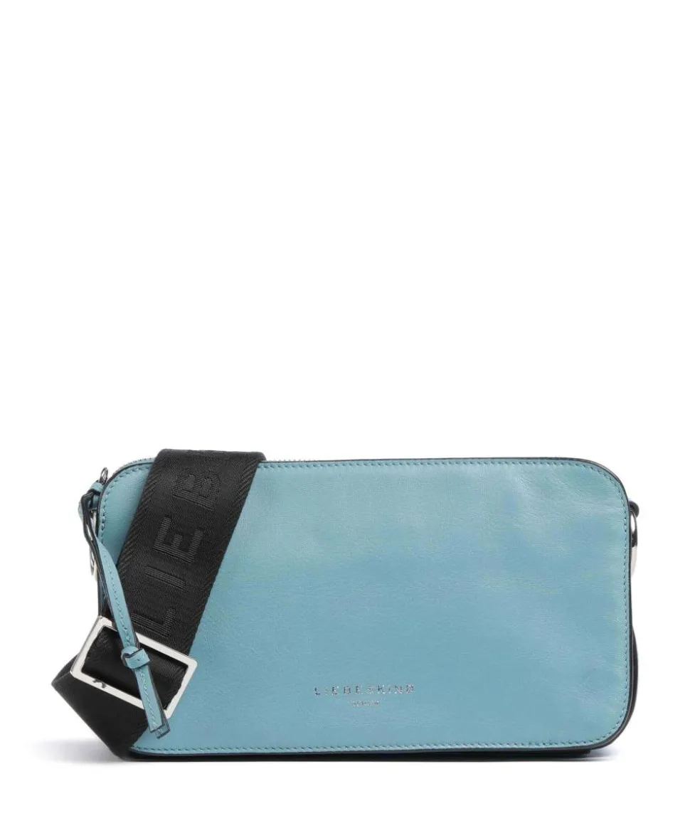 Clarice Sheep Natural Umhängetasche Lammleder petrol