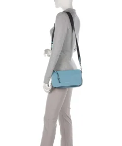 Clarice Sheep Natural Umhängetasche Lammleder petrol