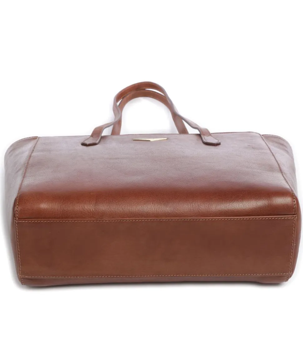 Classic Giudi Shopper fein genarbtes Rindsleder braun