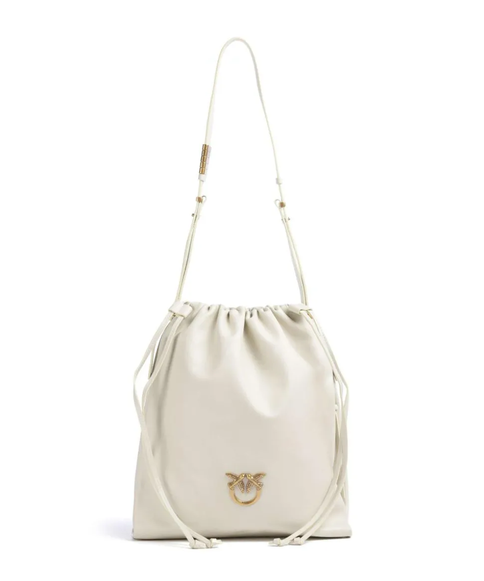 Classic Slouchy Bucket bag fein genarbtes Rindsleder creme