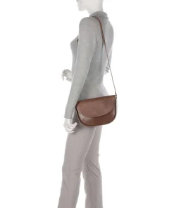 Claudette Umhängetasche fein genarbtes Rindsleder braun