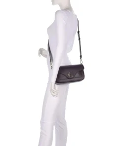 C-Me Umhängetasche genarbtes Rindsleder pflaume