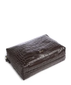 Cocco Mondial Kaia Umhängetasche geprägtes Leder dunkelbraun