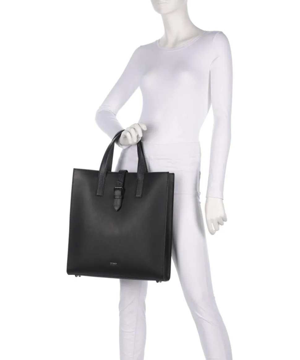 Cocco Touch Handtasche fein genarbtes Rindsleder schwarz