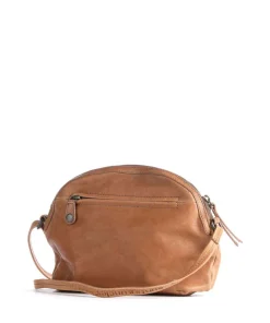 Coffee Klatsch Aubrey Schultertasche genarbtes Rindsleder braun