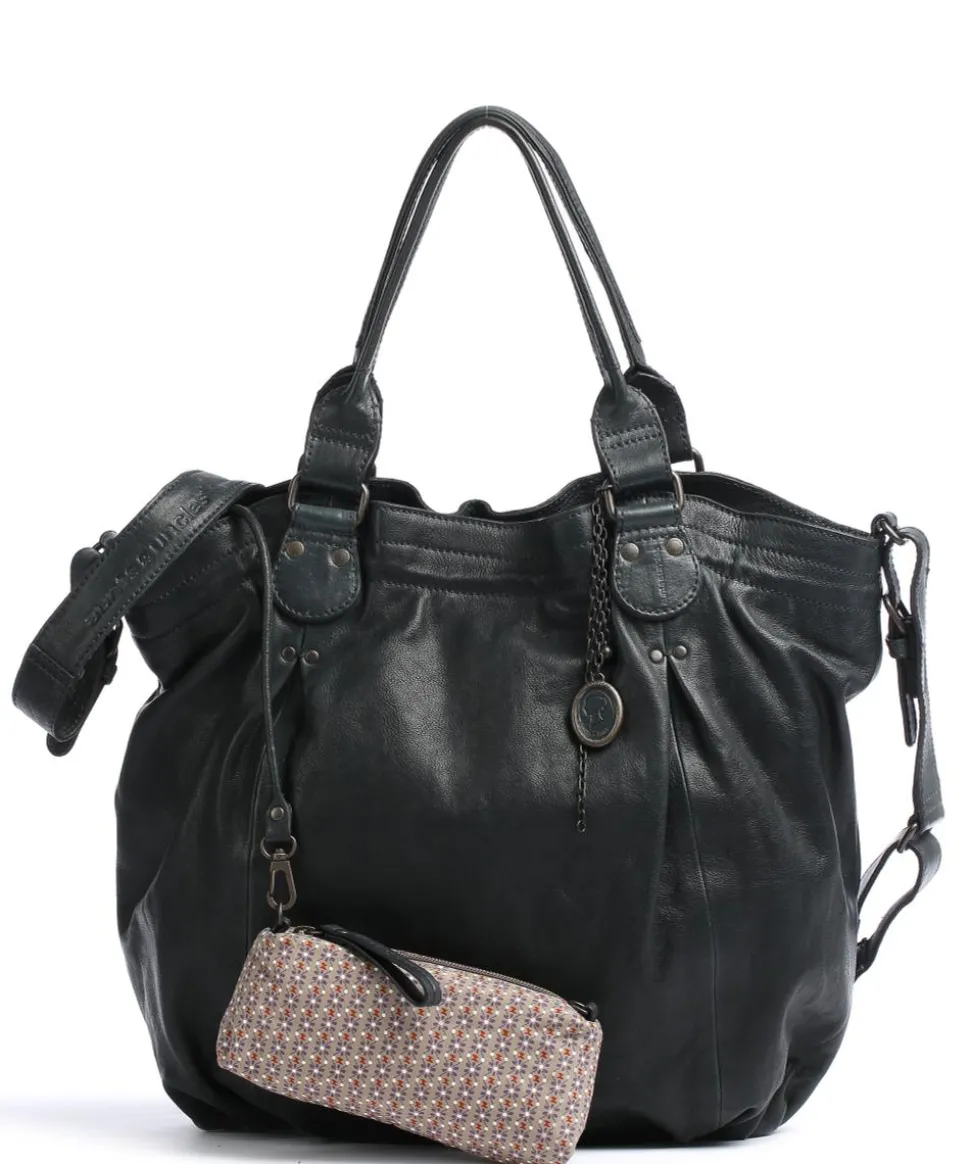 Coffee Klatsch Susan Shopper genarbtes Leder dunkelgrün