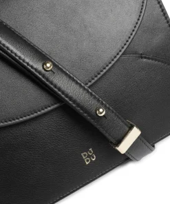 Colorful Umhängetasche fein genarbtes Leder schwarz