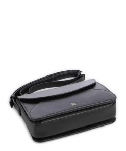 Colorful Umhängetasche fein genarbtes Leder schwarz