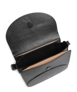 Colorful Umhängetasche fein genarbtes Leder schwarz